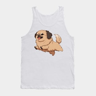 Cute Pekingese Jumping Tank Top